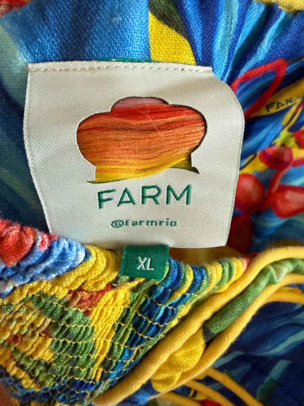 Farm Rio Bright Nature Linen Halter Dress - Picture 12 of 12